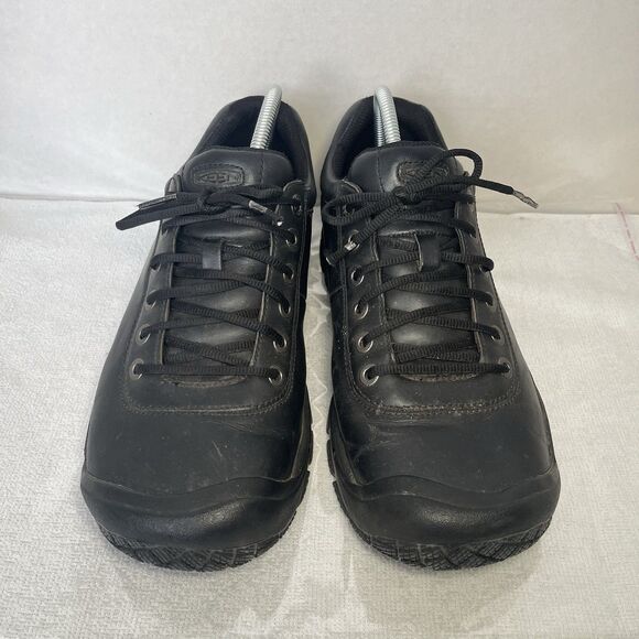 Keen PTC Waterproof Work Oxford Shoes Black Leather Non Slip Sneakers Men 11.5 - Picture 2 of 9